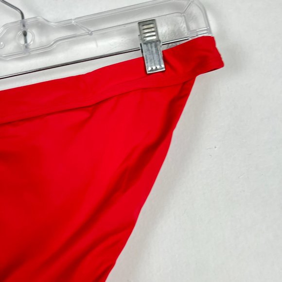 NWT Andie Swim The Banded Cheeky Flat Bottom Bikini Cherry Red Size Large L NEW - Picture 11 of 11